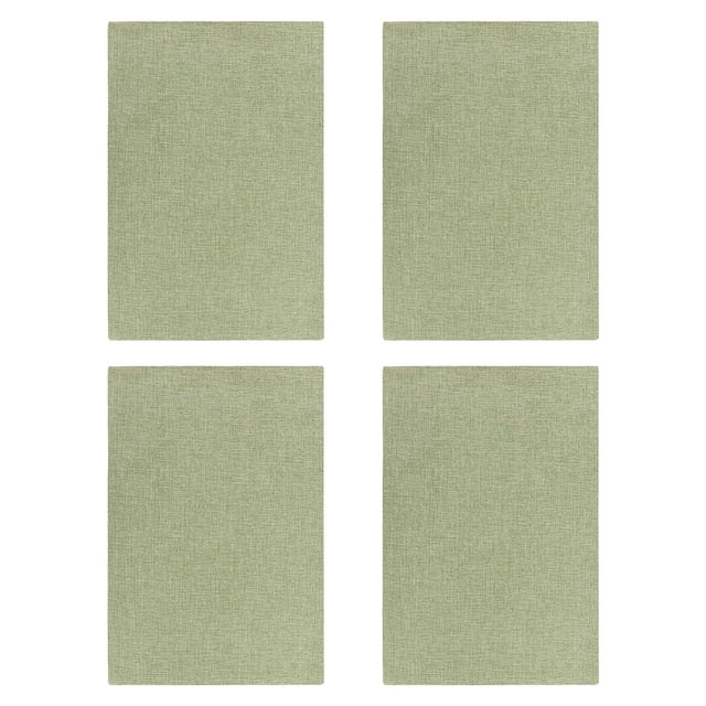Manteles individuales de lino de doble capa Naiovety 4 piezas Mostrada Verde