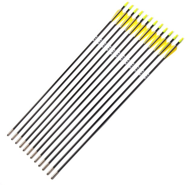 12pcs/lot Fiberglass Arrow 31.5 Inches Spine 700 Archery Nock Fletched