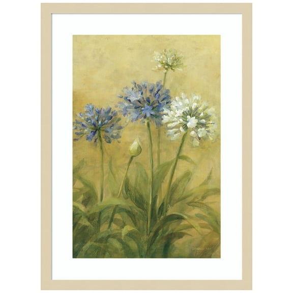 Amanti Art Agapanthus Flowers III Wood Framed Wall Art Print
