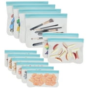 Cuisinart Reusable BPA-Free Silicone Food Storage Bags, 12pk, Turquoise, Small, Medium, & Large