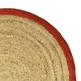 thumbnail image 5 of Spitiko Homes 48" Round Hand Braided Jute Area Rug in Natural/Red, 5 of 6