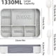 thumbnail image 3 of Kids Lunch Box with Compartments 1330 ml Leakproof Snack Box with 6 Compartments Utensils Microwave Safe (Grad), 3 of 5