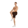 thumbnail image 3 of Weilanxin Men's Shorts Casual Drawstring Elastic Waist Workout Shorts with Zipper Pockets Coffee 42, 3 of 6
