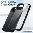 thumbnail image 3 of JETech Case for iPhone 13 6.1-Inch, Shockproof Phone Bumper Cover, Solid Color Matte TPU Frame, Anti-Scratch Clear Back (Black), 3 of 6