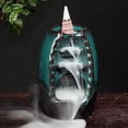 thumbnail image 3 of Incensario de cerámica con reflujo para el hogar, incensario aromático para decoración del hogar, adornos azules, 3 of 9