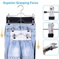 thumbnail image 3 of Perchas para pantalones multicapa, perchas para faldas de 4 niveles con clips ajustables, organizador de armario antideslizante que ahorra espacio, pesado, ideal para pantalones holgados, pantalones, 3 of 6