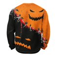 thumbnail image 5 of Fabrcox S-5XL Halloween Shirts Men Spooky Pumpkin Face Patchwork Sweatshirt Men Crewneck Funny Fall Waffle Knit Big and Tall Pullover XXXL, 5 of 7