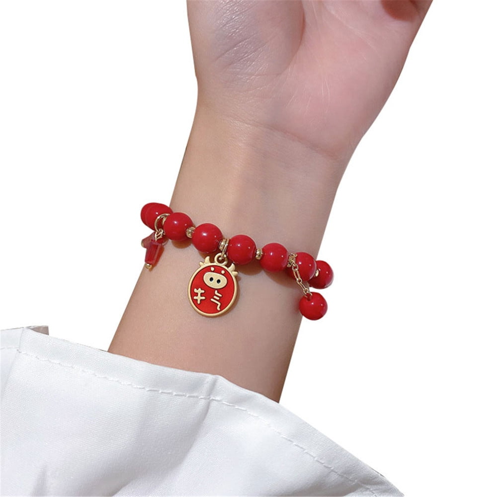 Chinese Zodiac Red Bracelet Charm And Fashion Design For Anniversary  Graduation Thanksgiving Valentine's Day 05 