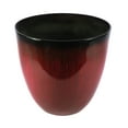 thumbnail image 3 of Gardener Select (EPR12-206 Large Egg Shaped Planter - Modern Outdoor Decorative Flower Pot/Box (12 Inch, Red Flower), 3 of 6