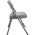 thumbnail image 5 of YSNW Grey Padded Metal Folding Chair - Grey 1-in Fabric Seat, 5 of 6