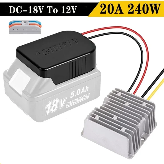 For Makita DC 18V to 12V 20A 240W Step Down Voltage Converter Battery Regulator