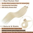 thumbnail image 3 of MY-LADY 50strands/set 100% Remy Human Hair Micror Loop Extensions Natural Hair MicroBead Pre Bonded Micro Link Real Hairpiece without Glue 16inch #60 Platinum Blonde, 3 of 8