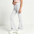 thumbnail image 4 of Mitankcoo Girls High Waist Flare Pants Classic Stretch Trousers with Pocket for Kids Fashion Casual 5-16Y, 4 of 7
