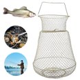 SUNHUFA Galvanized Steel Wire Fish Basket Rustproof Fishing Accessories