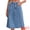 Light Blue, variant on DARING DIVA Women's A Line Back Waist Knee Length Jean Skirts Small Black Blue