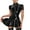 Black, variant on Dress for Women Short Sleeves Leather Body Suits Wet Look Underwear Outfits Patent Leather Dress Dominatrix Costume Shiny Club Dress Outfit Clubwear