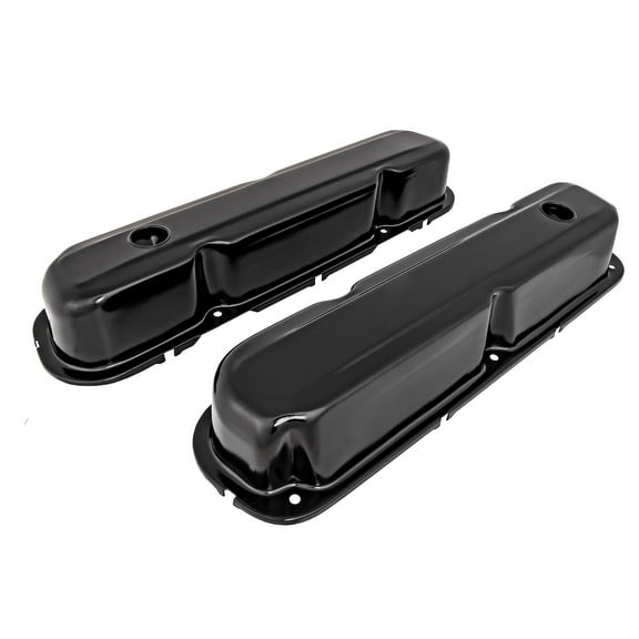 JEGS Stamped Steel Valve Covers for Small Block Chrysler [Black]