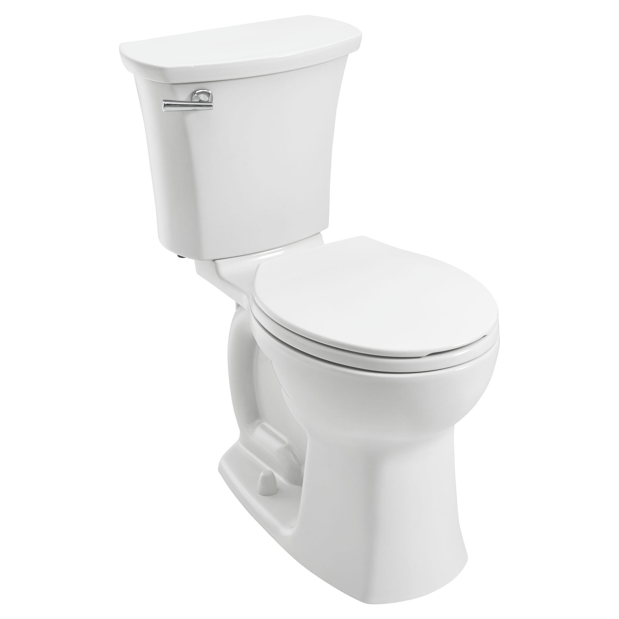 TOTO Drake II Two-Piece Round Toilet – 1.28 GPF, Universal Height, CEFIONTECT Glaze, Right-Hand Trip Lever – Cotton White