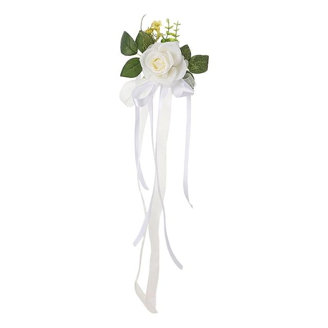 Decoraciones florales para silla Sunnimix para boda Blanco