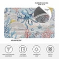 thumbnail image 4 of Coastal Octopus Doormat Outdoor Entrance 20"x31.5", Farmhouse Nautical Ocean Conch Coral Absorb Moisture Dirt Door Mats, Non-Slip Rubber Backing Floor Mats Indoor, Low-Profile Front Door Rugs, 4 of 9