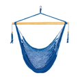 thumbnail image 1 of Bliss Hammocks Tahiti Rope Hammock Chair with Spreader Bar and Hardware, Blue, 1 of 14