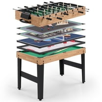 Naipo 48 in 10 in 1 Combo Game Table Set Multi Game Room Table with Air Hockey Foosball Pool Gift for Friends Family