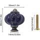 thumbnail image 2 of 12 pomos de cerámica vintage para gabinete con diseño de calabaza azul marino, tiradores de cajón vintage y, 2 of 5