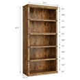 thumbnail image 7 of Aoile 5 Tier Farmhouse Bookshelf, 12.7" x 31.4" x 67.4" Heavy Duty Freestanding Bookcase, Bookshelves with Storage Open Display for Home Office, Living Room, Bed Room, Bathroom, Vintage, 7 of 7