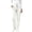 White, variant on Ghalytn Women's Quilted Padded Winter Jogger Pants - Drawstring Warm Cuffed Ankle Trousers with Pockets