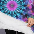 thumbnail image 3 of Oversized Wearable Blanket Hoodie,Colorful Tie Dye Mandala Pattern Sherpa Blanket Hoodie with Super Pockets,Super Warm Fuzzy Pullover for Women & Men, 3 of 6