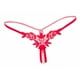 thumbnail image 5 of de encaje huecas para mujer que abren tangas con de cuerdas ropa interior - rojo Un tamaño BLESIY Bragas sin entrepierna para mujer, 5 of 7