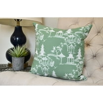 16 x 16 inch, Chinapezka Floral Print Pillow, Green