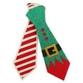 thumbnail image 1 of 2 corbatas navideñas de fieltro, divertidas y originales, con diseño de elfo. Ideales para fiestas de Año Nuevo, invierno y otras celebraciones navideñas., 1 of 7