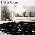 thumbnail image 2 of ODIKA 8'x10' Machine Washable Non-Slip Area Rug, Yuletide Constellation with Sparkling Celestial High Traffic Rug, Black, 606291, 2 of 7