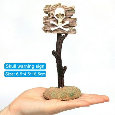 PinShang Resin Warning Sign Artificial ornaments Hiding Cave Shelter