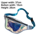 thumbnail image 2 of Hukapapa Sports Running teléfono impermeable riñonera transparente reflectante bandolera de pecho riñonera láser azul, 2 of 5