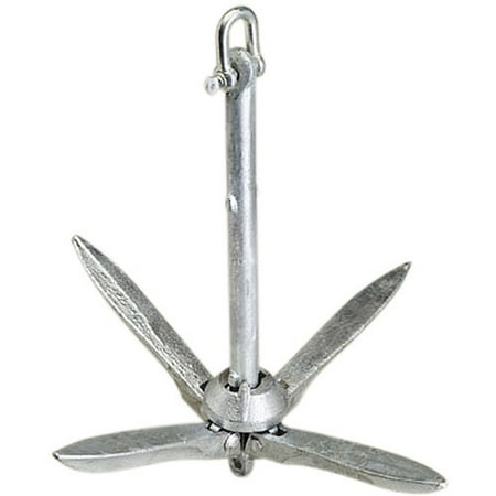 Grapnel Folding Anchor, Galvanized, 5 lb.