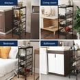 thumbnail image 5 of Miumaeov 4-Tier Kitchen Storage Rack Rolling Cart Shelf for Kitchen Laundry Room Bathroom, 5 of 12