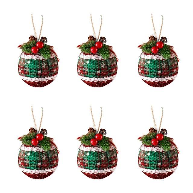 Toystoory 6 UNIDS Bola de Navidad Colgante Árbol Chimenea Escaparate de Pared Decoración Colgante de Navidad Temática Festiva Año Nuevo Fotografía Kits de decoración para fiestas tipo 3 Toystoory HA070109-03