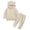 a5-Khaki, variant on Youth 2PCS Jogger Outfits Set Fleece Hooded + Sweatpants Boys Girls Athletic Sweatsuits Pullover Clothes