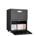 thumbnail image 7 of Black 2-Door Cabinet - Lockable Front Wheels - Conference & Office - Strong Magnetism, 7 of 7