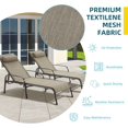 thumbnail image 4 of EROMMY Patio Chaise Lounge, Set of 2 Outdoor Lounge Chair, for Beach Pool Sunbathing Lawn Pool Lounge Chairs Outside Tanning Chairs for All Weather, 4 of 14