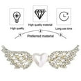 thumbnail image 4 of 2Pcs Crystal Pearl Hair Clip Hairpin Rhinestone Angel Wings Hair Clip Hair Accessories Wedding Hair Wear Barrette Bridal Hair Accessories for Women and Girls, 4 of 5