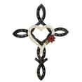 thumbnail image 2 of Homchy Atural Horsehsoe Cross with Heart Metal Wall Art Horseshoe Cross Outdoor Patio Home DecorHome Decor One Size, 2 of 4