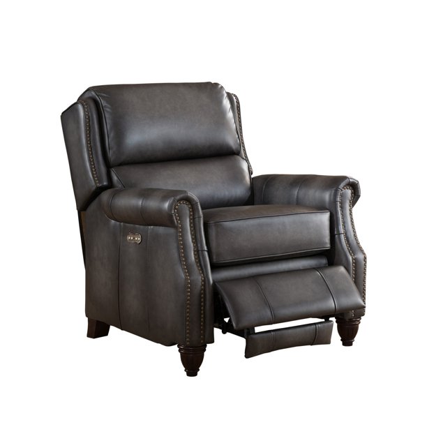 Hydeline Nelson Leather Power Recliner Walmart Com Walmart Com