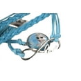thumbnail image 4 of Frozen Elsa Braided Love Leather Style Blue and Sky-Blue Silvertone Color Bracelet FBZ-S-101, 4 of 4