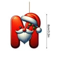 thumbnail image 3 of Honeeladyy Personalized A-Z Letter Ornaments for Christmas Tree 2024 Custom Christmas Ornament with Santa Pattern 2D Acrylic Xmas Hanging Pendent Holiday Gifts for Family Friends Coworkers, 3 of 5