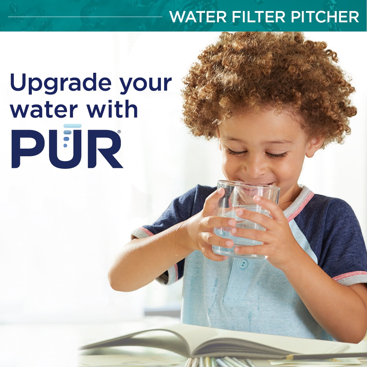 PUR PLUS 7 Cup Pitcher Filtration System, PPT711B, Black