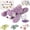 Purple Bear, variant on Microwavable Heating Pad Triceratops Winged Unicorn Elephant Bear Plush - Weighted Stuffed Animal Toy With Tourmaline Beads & Lavender - 1.8 Lb For Long Lasting Cozy Warmth