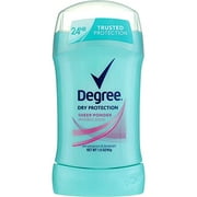 Degree Women Anti-Transpirant et Déodorant Solide Invisible, Poudre Transparente 1,6 oz (Paquet de 9)
